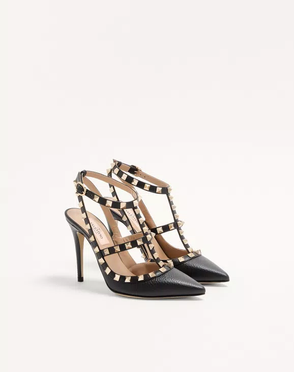 Valentino Rockstud Grainy Leather Ankle Strap Pump 100 Mm - Image 6